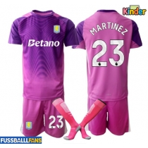 Aston Villa Emiliano Martinez #23 Torwart 3rd trikot Kinder 2025-26 Kurzarm (+ Kurze Hosen)